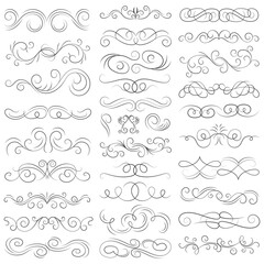Vector graphic elements for design vector elements. Swirl elements decorative illustration