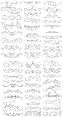 Vector graphic elements for design vector elements. Swirl elements decorative illustration