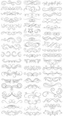 Vector graphic elements for design vector elements. Swirl elements decorative illustration