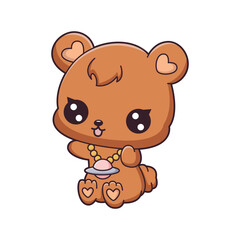 Cute Dog Character Design Illustration