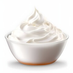 Fototapeta na wymiar cream in a glass bowl