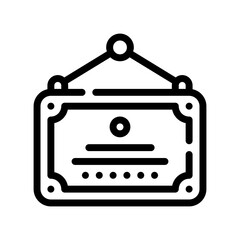 diploma line icon