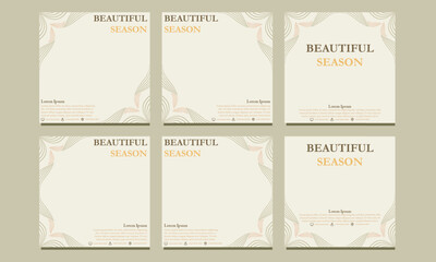 beautiful floral social media template. suitable for social media post, web banner, cover and card design
