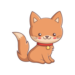 Cute Cat Character Design Illustration