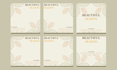 beautiful floral social media template. suitable for social media post, web banner, cover and card design
