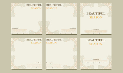 Fototapeta na wymiar beautiful floral social media template. suitable for social media post, web banner, cover and card design 