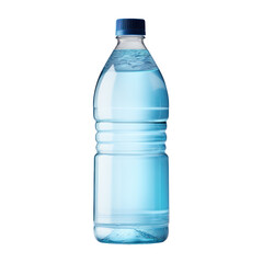 Bottle of clear blue water isolated on transparent background,transparency 