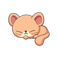 Cute Mouse Character Design Illustration