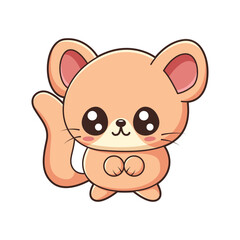 Cute Mouse Character Design Illustration