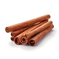 cinnamon sticks isolated on white