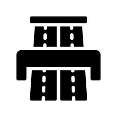 motorway glyph icon