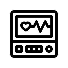 heart monitoring line icon