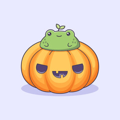 Cute Frog Character Design Illustration
