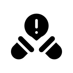 warning glyph icon