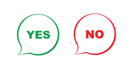 yes and no buttons	
