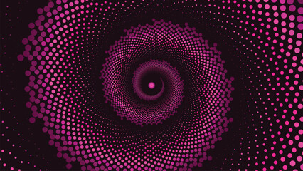 Abstract spiral round vortex mandala background in purple shade