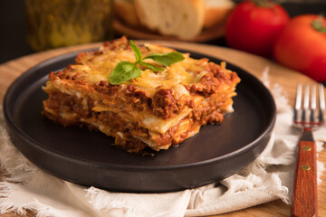 Bolognese tomato sauce traditional lasagna food