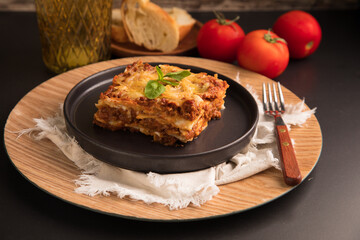 Bolognese tomato sauce traditional lasagna food