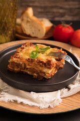 Bolognese tomato sauce traditional lasagna food