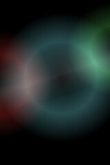 dark abstract background with bokeh defocused lights. Vector illustration for web design, wallpaper, backdrop and texture. Colorful blue green red circle gradient. 