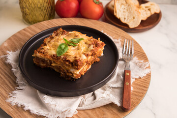 Bolognese tomato sauce traditional lasagna food