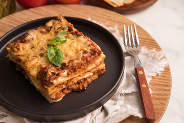 Bolognese tomato sauce traditional lasagna food