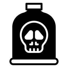 poison bottle icon, glyph icon style
