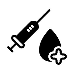 syringe outline icon, glyph icon style