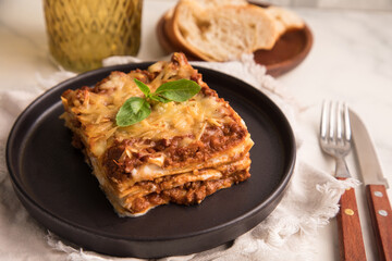 Bolognese tomato sauce traditional lasagna food
