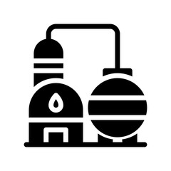 oil industry glyph icon