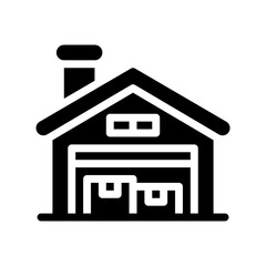 warehouse glyph icon