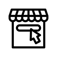 online shop line icon