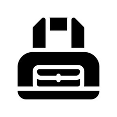 sport bag glyph icon