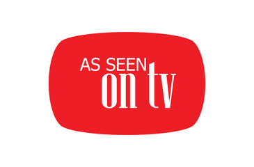 as seen on tv icon on white background	