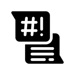 Obraz premium chat glyph icon