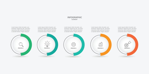 Infographic template design business 