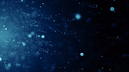 Particles bokeh abstract blue event game trailer titles cinematic openers digital technology concert background © xleviathanx
