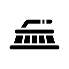 cleaning brush glyph icon