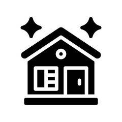 clean house glyph icon