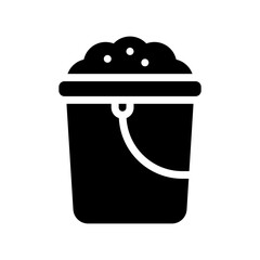 bucket glyph icon