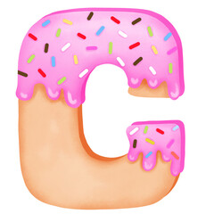 English letters drawn from the shape of cakes