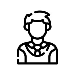 businessman line icon