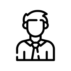businessman line icon