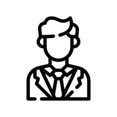 businessman line icon