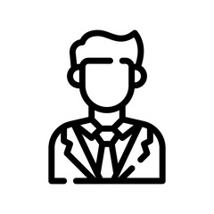 businessman line icon