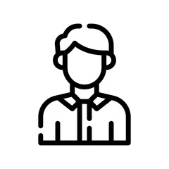 businessman line icon