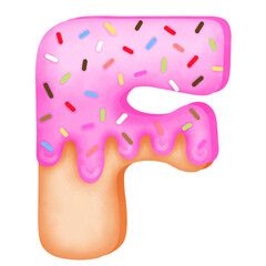 English letters drawn from the shape of cakes