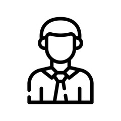 businessman line icon