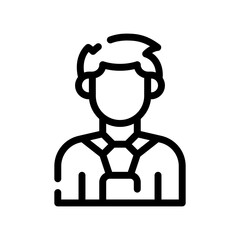 businessman line icon