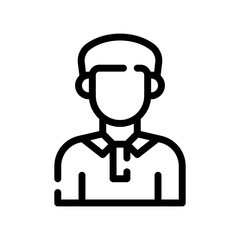 businessman line icon